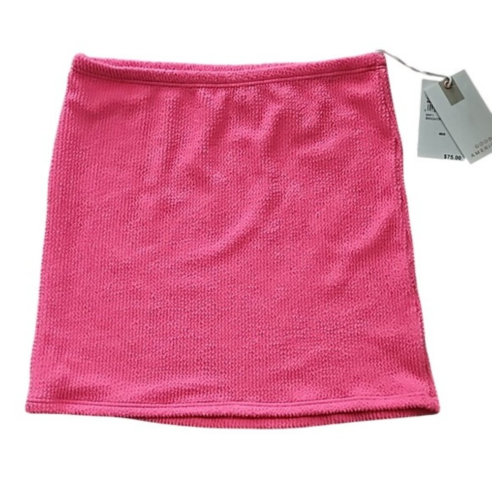 Good American Always Fits Mini Skirt Swim Cover-Up Size XXS/XS New Pink Beach
